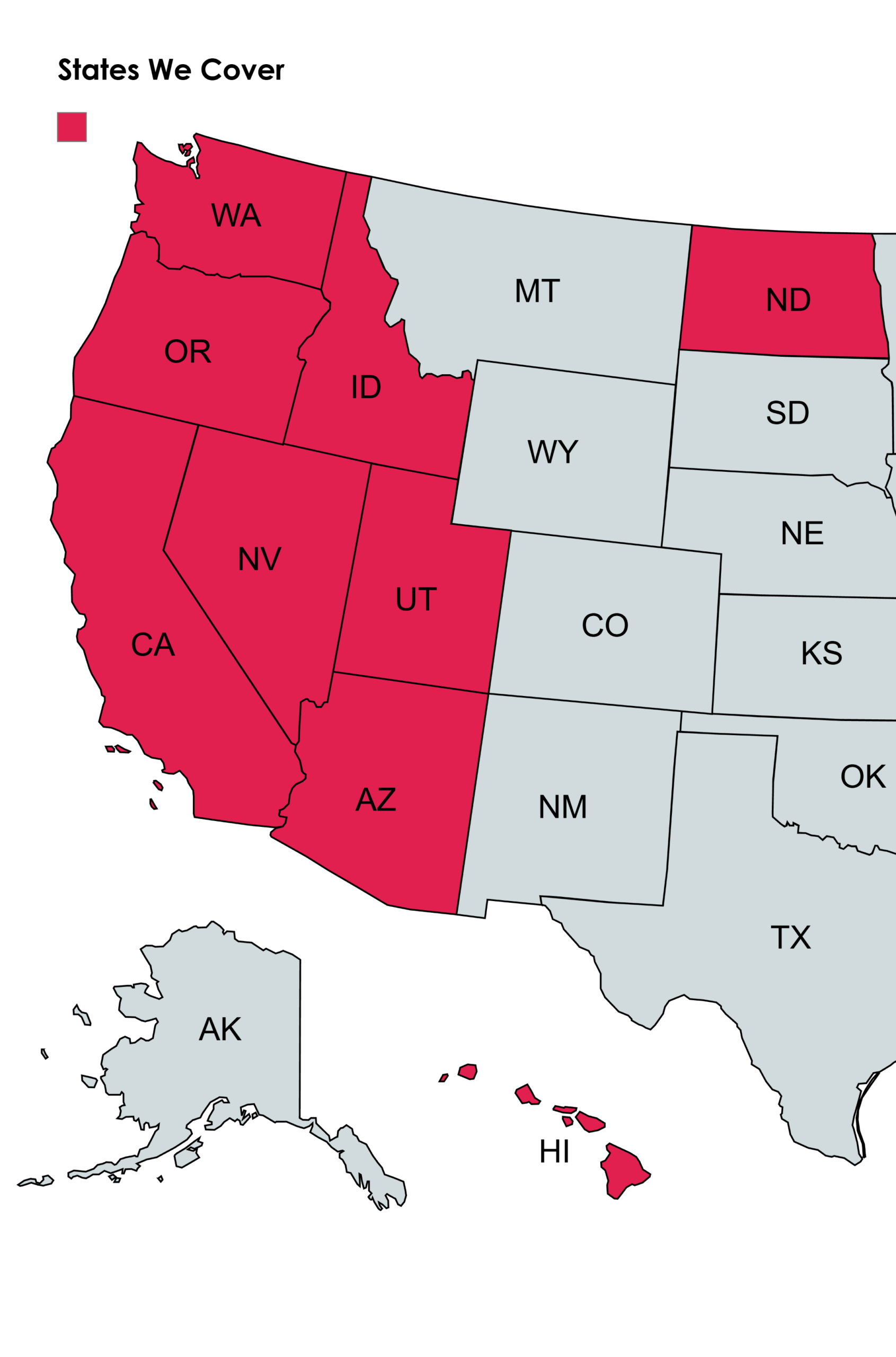 States We Cover Map